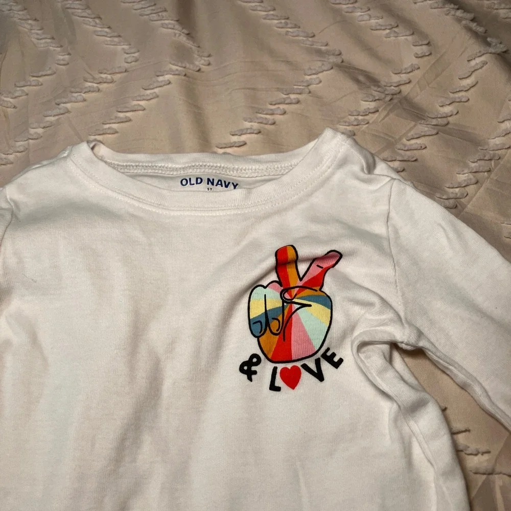 Girls Long Sleeve Graphic Tee Bundle Old Navy Garanimals Childrens Place 4/5T